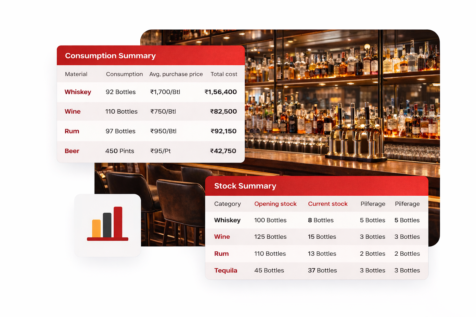 Bar and brewery interior with taps and seating